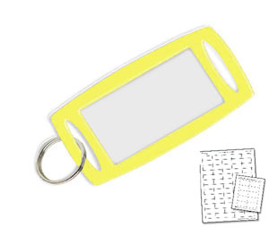 Lucky Line Products 1808014 Large Rectangular Label-It Plastic Tag with Label, Plastic, 14/package