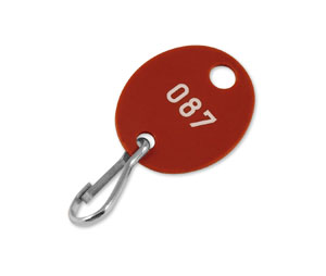 Lucky Line Products 25820 Oval Red Cabinet Tags with Hook, Numbered 101-200, 100pc/package