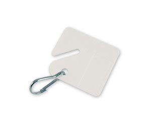 Lucky Line Products 25900 Square Slotted White Cabinet Tags with Hook, 20/package