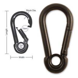 Lucky Line A521L Black Interlocking Snaps with Eyelet