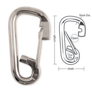 Lucky Line A558C Stainless Loop Spring Snap with Wire Gate