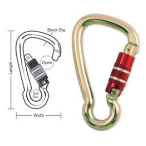Lucky Line A569 Locking Spring Snap with Round Edge and Twist Lock