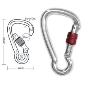 Lucky Line A576C Locking Spring Snap with Round Edge and Screw Lock
