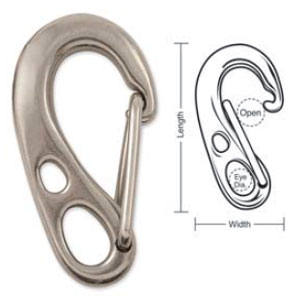 Lucky Line A595L Forged Stainless Snaps with Wire Gate