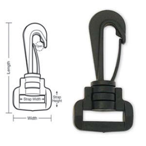 Lucky Line A681C Black Plastic Utility Hooks