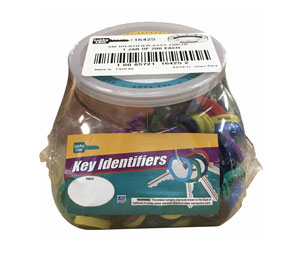 Lucky Line 16425 Small Key Identifier, Vinyl, 200/Small Jar, Assorted Colors