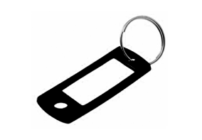 Lucky Line Products 16920 Key Tag with Ring, Black 50/PK