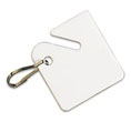 Lucky Line 26090 Cabinet Tag Only with Hook, Plastic, 20/package, Blank, White
