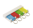 Lucky Line Products 60540 White 4-Key Tag Rack