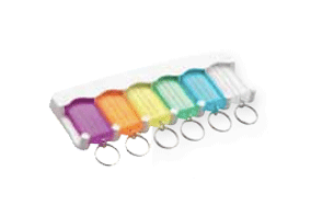 Lucky Line Products 60560 White 6-Key Tag Rack