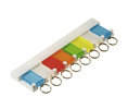 Lucky Line Products 60580 White 8-Key Tag Rack
