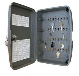 Lucky Line Products 61491 Almond Key Cabinet, 36 Hooks