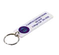 Lucky Line 954204 Large Rectangle Key Chain, Hard Plastic, White