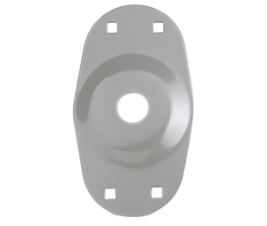 Major 205-D Steel Guard Plate with 5/16" Rise and 13/16" Cylinder Hole in Center - Duranodic Powdercoat Finish