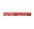 Major BB-125-15 Caution Decal - Red with White Letters