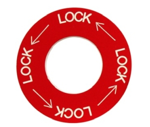 Major LIS-100-L Lock Indicator Sign, Left to Lock