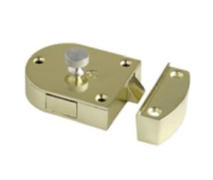 Major S200-SPB Secret Gate Latch - Plated Brass Finish