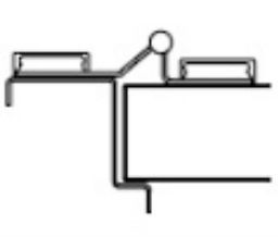 Markar FS321 68 Satin Stainless Steel Full Surface 3/4" Offset - Pin and Barrel Hinge - 80" Length - Standard Screw Pack