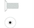 Markar TORX-MS1244SP10BL24 Black Stainless Steel Torx 12-24 x 7/16 x #10 Head, Flat Head Undercut Machine Screw, with Security Pin, Tri-Round Threads