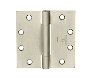 McKinney TA714 4-1/2X4-1/2 15 QC12 Standard Weight 4-1/2" x 4-1/2" Full Mortise 3 Knuckle Steel Base Electric Hinge, Satin Nickel Plated, Electrolynx Quick Connect 12 Wire Concealed Circuit