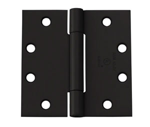 McKinney TA714 4-1/2X4-1/2 BSP QC12 Standard Weight 4-1/2" x 4-1/2" Full Mortise 3 Knuckle Steel Base Electric Hinge, Black Suede Powder Coat, Electrolynx Quick Connect 12 Wire Concealed Circuit