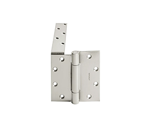 McKinney TA791 LH 26D QC4 Full Mortise Three Knuckle Heavy Weight Concealed Bearing Steel Anchor Hinge, 5" x 4-1/2", Satin Chrome, Left Handed with QC4 Eletrolynx 4 wires