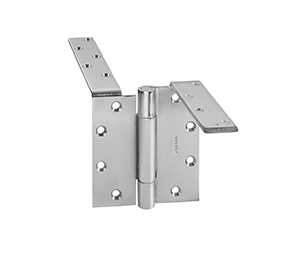 McKinney TA792 LH 26D QC4 Full Mortise Three Knuckle Heavy Weight Steel Anchor Hinge - Surface Applied, 5" x 4-1/2", Satin Chrome, Left Handed with QC4 Eletrolynx 4 wires