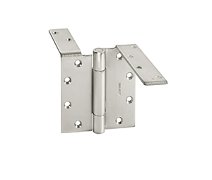 McKinney TA394 LH 32D QC4 Full Mortise Three Knuckle Heavy Weight Stainless Steel Anchor Hinge With 4" Door Leg, 5" x 4-1/2", Satin Stainless Steel, Left Handed with QC4 Eletrolynx 4 wires
