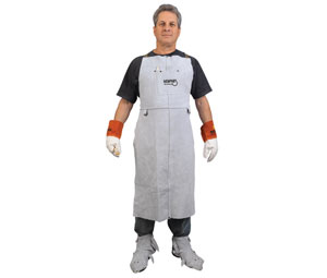 MCR 38142MWMG Memphis™ Leather Welding Bib Apron - 24" x 42"