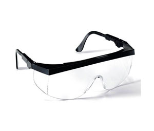 MCR EW102 Crews Tomahawk® Safety Glasses - Black Frame, Clear Lens