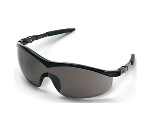 MCR EW108 Storm® Safety Glasses - Black Frame, Smoke Lens