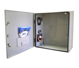 Mier BW124ACHT Temperature Controlled Outdoor NEMA4 Enclosure w/2000 BTU AC Unit and 500W Heater