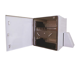 Mier BWRACKFC Temperature Controlled Outdoor NEMA3R Enclosure with Fan, Filter and Internal Rack