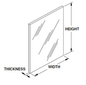 Bradley P13-002 Mirror Glass