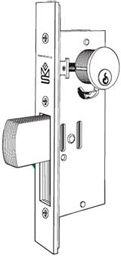 Adams Rite MS Deadlock w/ANSI Plain Faceplate 1-1/2" B.S. MS1850SNSI