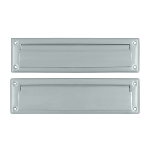 Deltana MS212U26D Mail Slot 13 1/8" with Interior Flap - Brushed Chrome