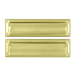 Deltana MS212U3 Mail Slot 13 1/8" with Interior Flap - Polished Brass