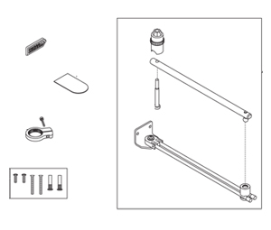 GT/Nabco A-61095 Arm Kit, Outswing, G20, 204, Clear