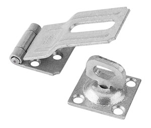 National Hardware N103-044 V32 Swivel Staple Safety Hasp - 3-1/4" Galvanized - Carded