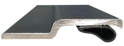 Aluminum Overlapping Astragal Seal with Silicone insert