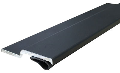 Aluminum Overlapping Astragal Seal with Silicone insert