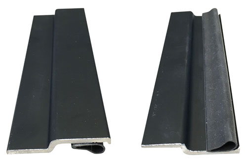 Aluminum Overlapping Astragal Seal with Silicone insert