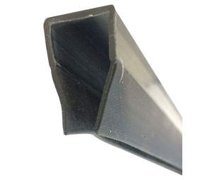 National Guard Products 331-48"  Door Shoe with Flexible TPV Double Fin - 1-3/4"H x 48" Length - Black Color