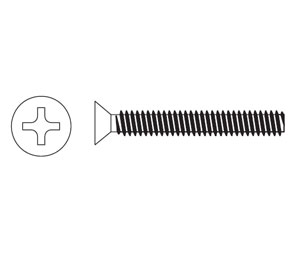 National Guard Products  #10-24 x 1 1/2" Philips Flat Head Machine Screw