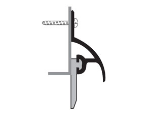 National Guard Products 101V 36" Mill Finish Aluminum Door Sweep with Vinyl insert