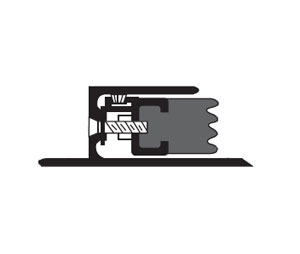 National Guard Products 105NA 84" Clear Anodized Aluminum Adjustable Perimeter Seal with Neoprene insert