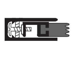 National Guard Products 107NAFS 96 Clear Anodized Aluminum 96" Length Adjustable Perimeter Seal with Neoprene Insert and Foam Back Seal - 1/2"H