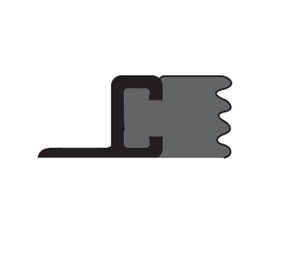 National Guard Products 108NA 54" Perimeter Seal - Clear Anodized Aluminum with Sponge Neoprene Insert