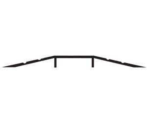 National Guard Products 111-SIA 54" Mill Finish Aluminum 1/2"Low profile Saddle Threshold - Slip Resistant