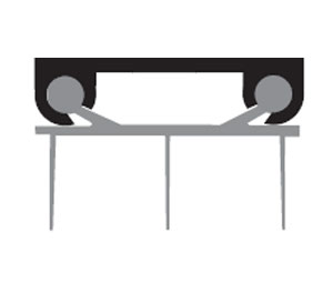 National Guard Products 12TDKBNF 80 Dark Bronze Aluminum 80" Length Door Shoe with Thermoplastic Notched Fins Insert